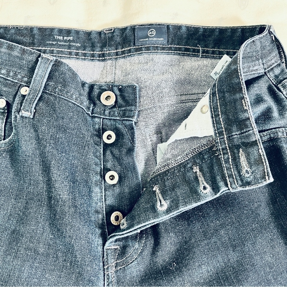 AG Adriano Goldschmied 'The Pipe' High Rise Cropped Jeans Vintage Wash Unisex 32 - Picture 5 of 16